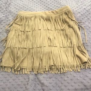 Forever 21  Fringe Faux Suede Skirt